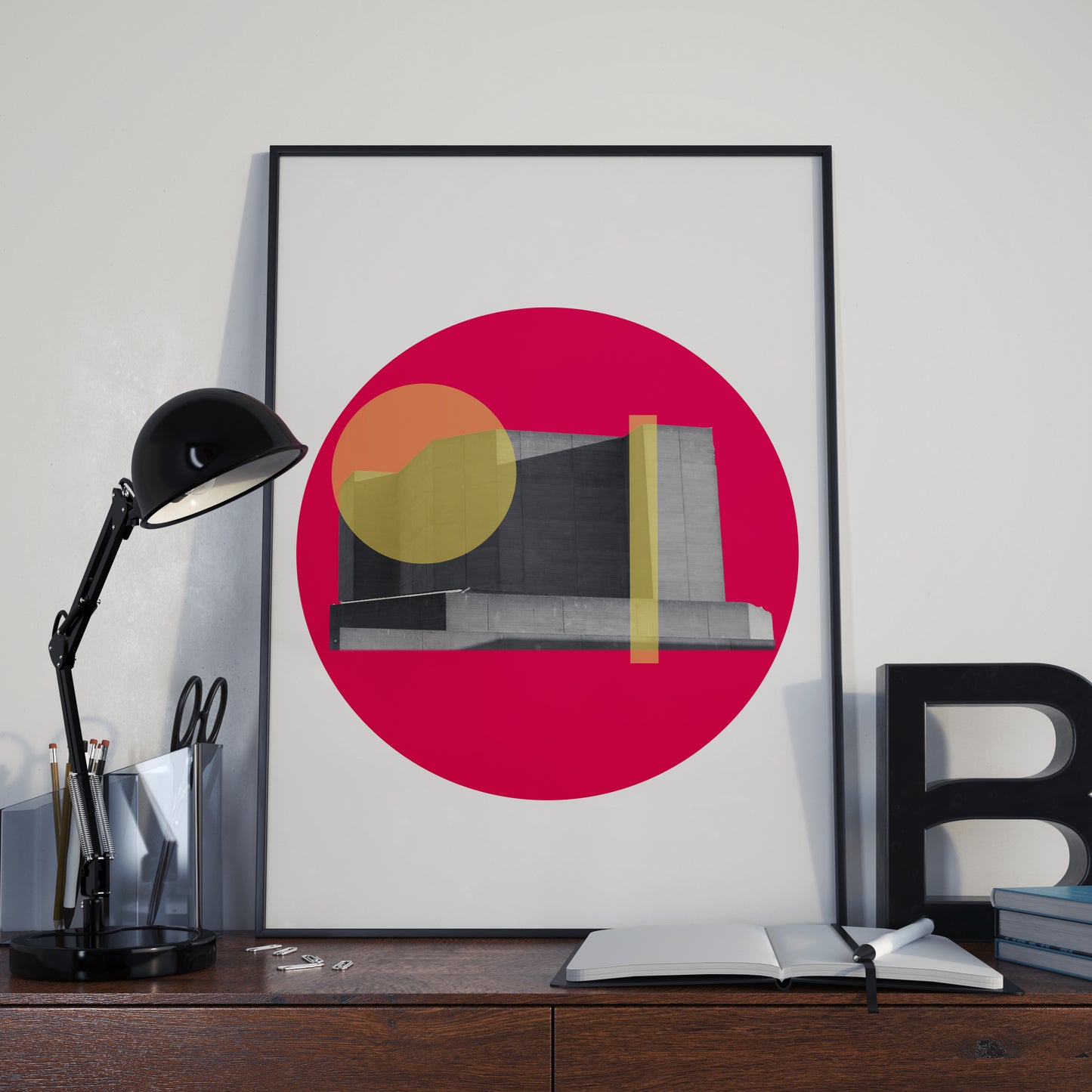 Brutalist Architecture Print: Modern Geometric Wall Art