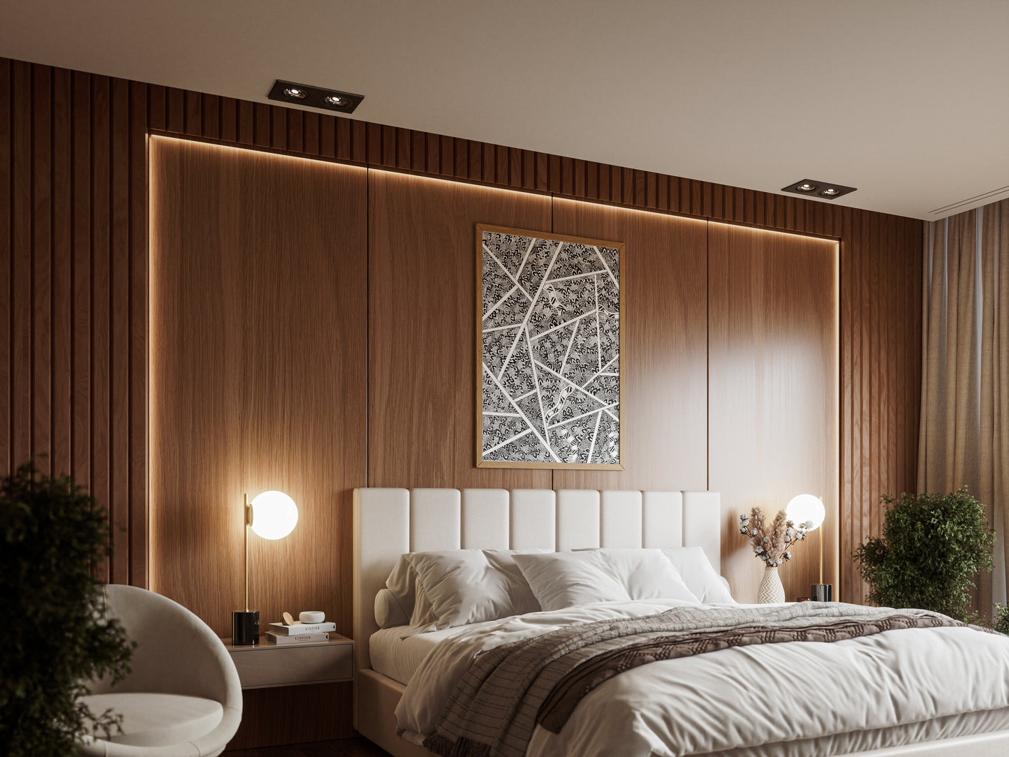 Hand-Drawn Geometric Print: Black and White Abstract Doodle Art